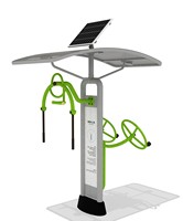 Equipo de Ejercicio al Aire Libre Personalizable con Pantalla de Datos Alimentada por Energía Solar