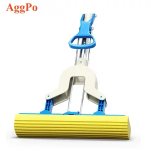 Esfregão de limpeza molhado e seco, esfregão extensível para chão com vara telescópica, ferramenta de limpeza doméstica