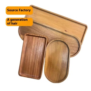 Plateau rectangulaire en bois d'acacia durable, petit format, pour cuisine et traiteur, prix de gros - Product Image 2