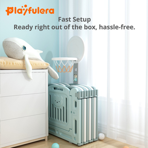 Parc de jeu pliable moderne en plastique pour bébés et tout-petits - Conception sécurisée, durable et écologique, enclos pour enfants pour <span class=keywords><strong>chambre</strong></span> et salon - Product Image 2