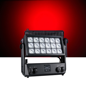 HQLIT Projecteur LED extérieur étanche IP65 18x20W RGBW UV RGBALC DMX512 en aluminium 6-en-1 sans fil sur batterie pour <span class=keywords><strong>studio</strong></span>, fête, bar, mariage - Product Image 1