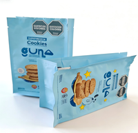 Sachet d'emballage biodégradable à fond plat et soufflet latéral, finition douce au toucher, thermoscellable, personnalisable pour aliments, aliments pour bébés, sushis et salades