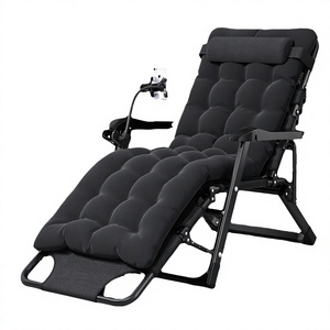 Contemporary <b>Foldable</b> Chaise <b>Lounge</b> <b>Chair</b> Iron Frame Fabric Cover Modern Contemporary Design Living Room Furniture Tilting - Product Image 4