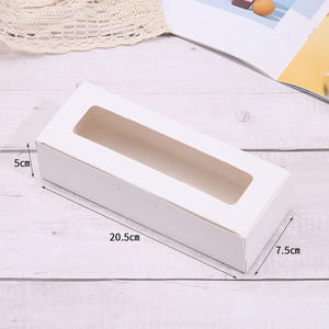 Boîte d'emballage rectangulaire pour pâtisserie, éclairs, beignets, mini-gâteaux, tartes, desserts, friandises, avec fenêtre transparente - Product Image 5