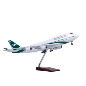 Irak B747 LED uçak modeli ses kontrolü yolcu uçak modeli 1:150 yolcu uçak simülasyon modeli 47cm