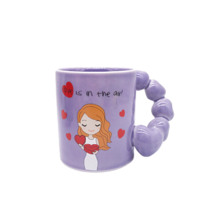 Linda taza divertida chica de alta belleza da el regalo de cumpleaños Del mejor amigo para <span class=keywords><strong>novio</strong></span> <span class=keywords><strong>a</strong></span> Madre taza con regalo de mano Taza de cerámica - Product Image 5