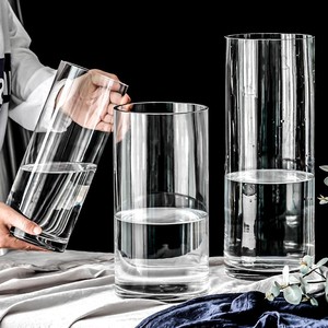 10*10 Cylinder Glass <strong>Bud</strong> <strong>Vases</strong> for Centerpieces, Clear Small <strong>Vases</strong>,Handmade Slim Flower <strong>Vases</strong> Wedding - Product Image 3