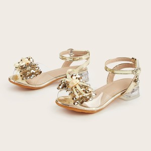 Sandali con Tacco Alto <span class=keywords><strong>per</strong></span> Bambine, Primavera 2026, Nuovi con Fiore di Cristallo e Fiocco, in Pelle PU, Comodi e Casual - Product Image 4