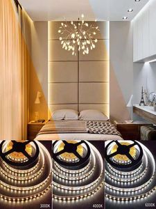 Warm White 3000K 2835 LED Strip 12V 120LEDs/m 5m Self-Adhesive for Bedroom Living Room <b>Cove</b> <b>Lighting</b> Decor - Product Image 4