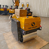 Nouveau Compacteur Routier Mini à Conduite Manuelle à Entraînement Hydraulique 330KG - 800KG, Rouleau Vibratoire à Double Tambour pour Asphalte ou Terre à Vendre