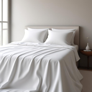 4PC tấm sợi nhỏ đặt bộ sưu tập phong cách khách sạn với túi sâu được trang bị tấm phẳng và 2 vỏ gối - Product Image 2