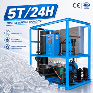 Máquina de Hielo en Tubo de 5 Toneladas, 5000 kg/24H, Máquina de Hielo Industrial Automática para Fábrica de Hielo y Negocio de Bebidas - Product Image 1