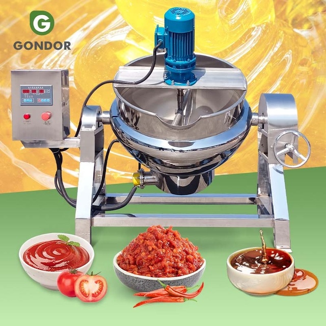 Vacuum Sugar Melting Automatic Cook Stirring 300l Sandwich Pot Honey Machine with Stirrer