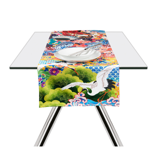 Runner da Tavola Excelsa in Cotone Stile Kimono 140x45 Cm Multicolore - Product Image 3