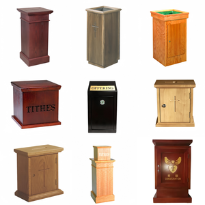 Solid Wood Offering &amp; Tithe Boxes for School and <strong>Church</strong> Use Modern Design Eco-Friendly &amp; Durable Commercial Furniture - Product Image 4