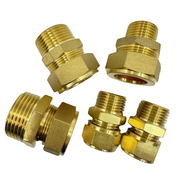 Factory Price Customized High Pressure Copper Compression Fittings for Plumbing Pipes Forged Construction