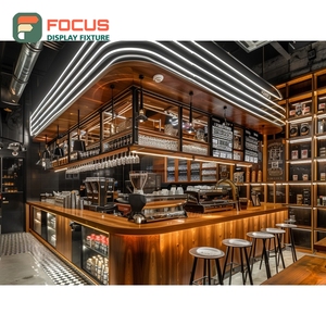 Vitrine à café intégrée avec façade en verre, étagère à grains, noir mat, vitrine de café - Product Image 4