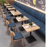 Mobilier pour restaurant de luxe léger Maison de thé pour restaurant restaurant de restaurant occidental Combinaison canapé-table et chaise