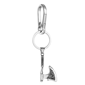Viking Axe <b>Keychain</b> Stainless Steel Engraved Pendant Metal Keyring Gift Accessory Unisex - Product Image 5