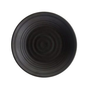 Assiettes en mélamine noire en gros, personnalisables avec logo, pour cadeaux promotionnels en restauration, vaisselle <span class=keywords><strong>contemporaine</strong></span> pour la maison - Product Image 1