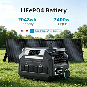 German Spot LiFePO4 2048wh 2400w portable Emergency power station <b>solar</b> energy storage portable power station with <b>solar</b> panel - Product Image 1