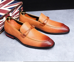 Chaussures Derby <span class=keywords><strong>en</strong></span> <span class=keywords><strong>cuir</strong></span> pour hommes, nouvelle collection, à pampilles tissées, antidérapantes, respirantes, élégantes, grandes tailles, pour le bureau, décontractées ou de cérémonie - Product Image 3