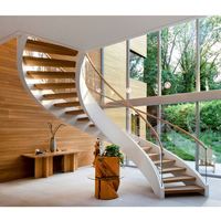 Escalier intérieur en colimaçon en fer forgé personnalisé de l'usine d'escaliers de Foshan