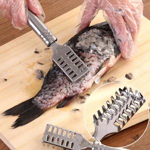 Wholesale Kitchen Stainless Fish Scales Scraping Graters Fast Remove Cleaning Peeler Scraper Bone Tweezers Tool - Product Image 1