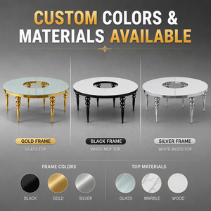 Event Black TOP Round <strong>Tables</strong> <strong>Moon</strong> <strong>Tables</strong> Banquet Wedding French Romantic Luxury Gold for Events Party Metal Dining <strong>Table</strong> - Product Image 5