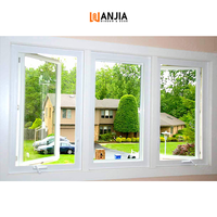 Fenêtres en PVC pour l'intérieur des maisons, fenêtres en vinyle plastique à battants, design moderne, fenêtres à battants en PVC à double vitrage