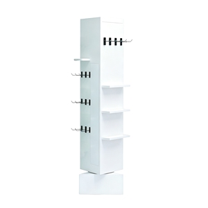 3‑Sided Revolving Rotating Display <b>Stand</b> Metal Freestanding Wig Hair Extension Floor Rack - Product Image 2