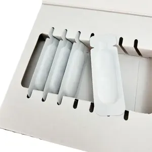 Embalaje de caja con logotipo personalizado con divisor, caja de cartón con forma de libro de regalo con tapa plegable para muestras de probador, cuidado de la piel