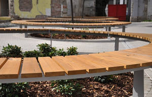 Kommerzielle runde Bank Outdoor Garten warten Kreis Bank Stuhl Park Patio Baum Bank - Product Image 3