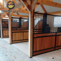 Fácil instalación interior inmersión en caliente marco de acero galvanizado caballo estable caballo caja puesto