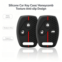 Funda de Silicona Flexible Premium para Llaves, Antideslizante y Antipolvo, con Logotipo Personalizado, para Llaves de Honda Civic