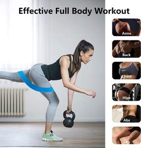 YETFUL 맞춤형 로고 탄성 고무 체육관 운동 밴드 운동을위한 고탄성 힘 훈련 라텍스 루프 저항 장비 - Product Image 6