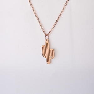 <span class=keywords><strong>กระบองเพชร</strong></span>สแตนเลสขนาดเล็กมีเสน่ห์พืช<span class=keywords><strong>ทะเลทราย</strong></span>แคคตัส Cacti แขวนอยู่บนสร้อยคอโซ่ที่ละเอียดอ่อน - Product Image 6