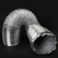 Bouches d'aération Flexible Grill Tuyau Aluminium Conduit Ventilation Simple ou Double Couche Aluminium Contemporain 10 Mètres 30 M/s 0.036mm