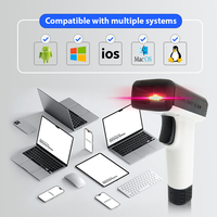JR-825WBZ con Base de Carga, Diseño Separado, Lector Automático de Códigos QR, Lector de Códigos de Barras CMOS 2D, Escáner de Códigos QR
