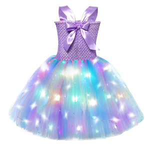 Disfraz <span class=keywords><strong>de</strong></span> Sirena para Niñas con LED, Tutú <span class=keywords><strong>de</strong></span> Sirena, Vestido <span class=keywords><strong>de</strong></span> Malla Floral con Estrellas <span class=keywords><strong>de</strong></span> Mar, Traje <span class=keywords><strong>de</strong></span> Cumpleaños para Concurso, Suministro al por Mayor, Kit <span class=keywords><strong>de</strong></span> Diadema <span class=keywords><strong>de</strong></span> Sirena - Product Image 6