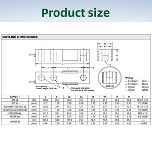 Shiquan celtron Weishi เซนเซอร์เซลล์รับน้ำหนัก SQB-1T สำหรับเครื่องจักร - Product Image 4