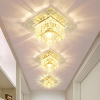 Plafonnier LED Coloré en Cristal, Downlight Spot pour Salon, Couloir, Allée, Balcon, Entrée, Hôtel, Appartement, KTV, Bar