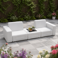 Modernes Aluminium-Outdoor-Sofa-Set mit Vakuumkomprimierten Schaumstoffkissen, Wasserfeste Garten- und Terrassenmöbel