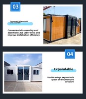 Maison conteneur préfabriquée en acier, populaire et économique, 2-3 chambres, facile à installer, mobile et extensible, avec salle de bain, pour appartement ou école