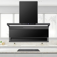 Hotte de cuisine à évacuation automatique ultra-mince et personnalisée, extracteur d'air mural électrique pour la maison