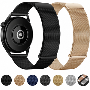สายนาฬิกาแบบ Milanese Loop ขนาด 18 20 22 มม. พร้อมหัวเข็มขัดแม่เหล็กคู่แบบปลดเร็ว สำหรับ Samsung Galaxy Watch 7 FE 6 4 สายสแตนเลสสตีลแบบตาข่าย - Product Image 1