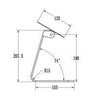 Nouveau support de moniteur LCD de bureau noir avec fonction d'inclinaison, construction en tôle/fer, tailles d'écran de 7 à 32 pouces, VESA 75/100 mm