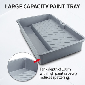 Large Adjustable DIY Industrial Grade Expory Floor <b>Paint</b> <b>Roller</b> Brush with Telescopic Pole Furniture Painting Tools with Tray - Product Image 4