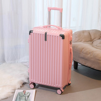 Valise à roulettes en polycarbonate rose mignonne personnalisée 20 24 28 pouces Vente en gros Valise à roulettes 22 26 pouces Bagages