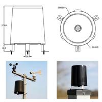 Capteur de pluie à seau basculant automatique CDY-18B, station de mesure de la pluie, enregistreur de données, écran LCD, résolution 0,2 mm, alimentation solaire/adaptateur